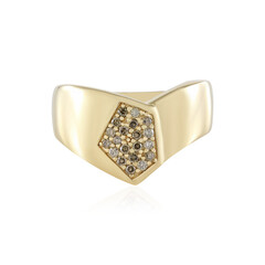 Anello in argento con Diamante Cioccolato I2