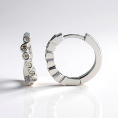 Orecchini in argento con Diamante Cioccolato I2