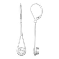 Orecchini in argento con Topazio Bianco