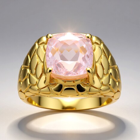 Bague en or et Kunzite du Brésil (de Melo Gold)