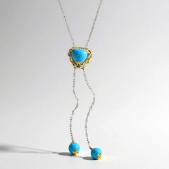 Collana in argento con Calcedonio Blu (Gems en Vogue)