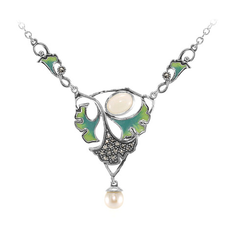 Collana in argento con Opale Bianco