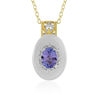 Collana in argento con Agata Bianca (Gems en Vogue)