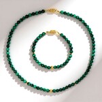 Parure in argento con Malachite (Adela Silber)