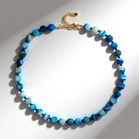 Collana in argento con Agata Blu