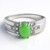 Bague pour homme en argent et Chrysoprase impériale