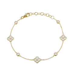Zilveren armband met zirkonen