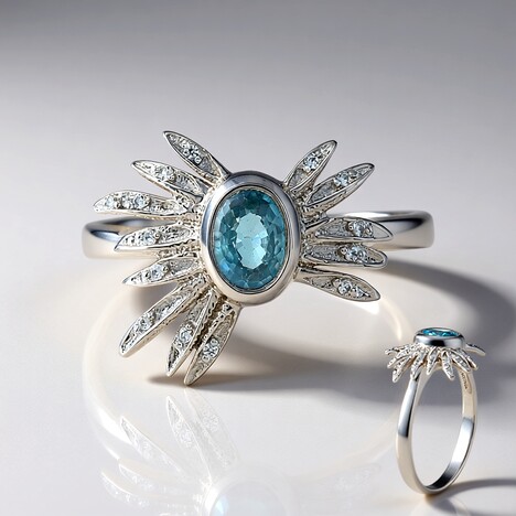 Anello in argento con Zircone Ratanakiri (MONOSONO COLLECTION)