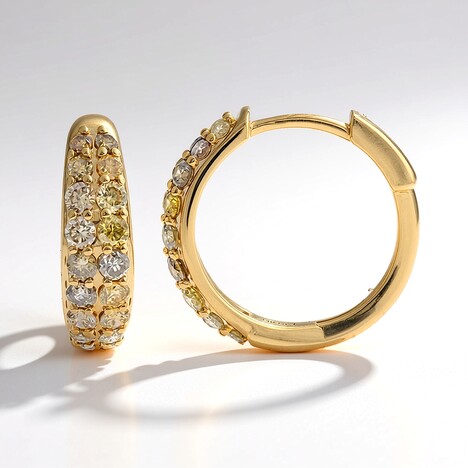 Boucles d'oreilles en or et Diamant fancy SI2 (CIRARI)