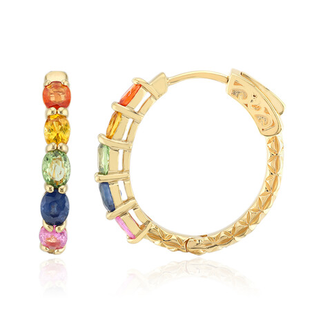 Saphir-Silberohrringe