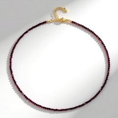 Collana in argento con Granato Mozambico