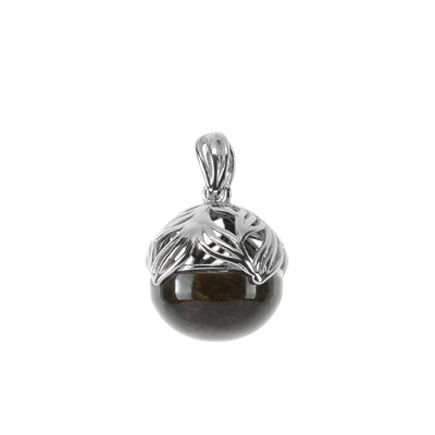 Pendentif en argent et Bois fossilisé (dagen)