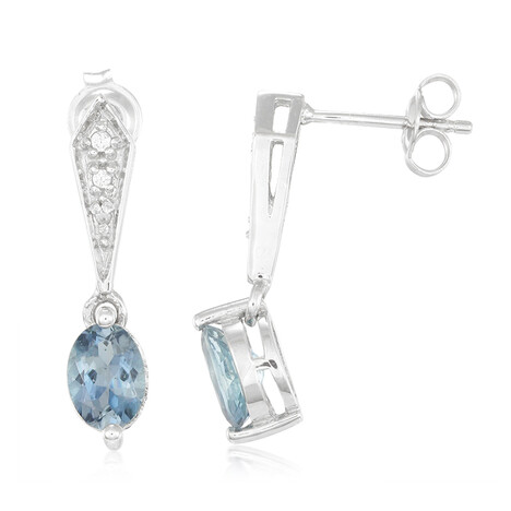 Orecchini in argento con Acquamarina Santa Maria