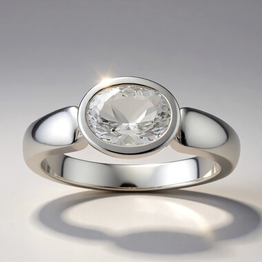 Anello in argento con Quarzo Herkimer (Pallanova)