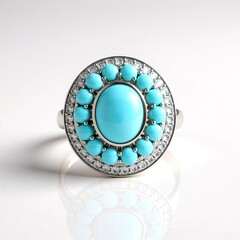 Anello in argento con Turchese Sleeping Beauty (Faszination Türkis)
