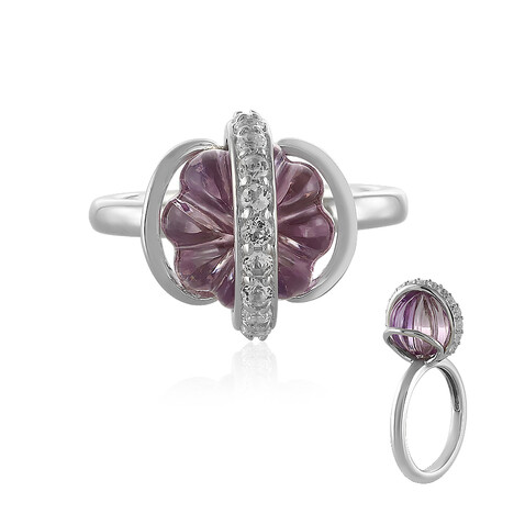 Lavendel-Amethyst-Silberring