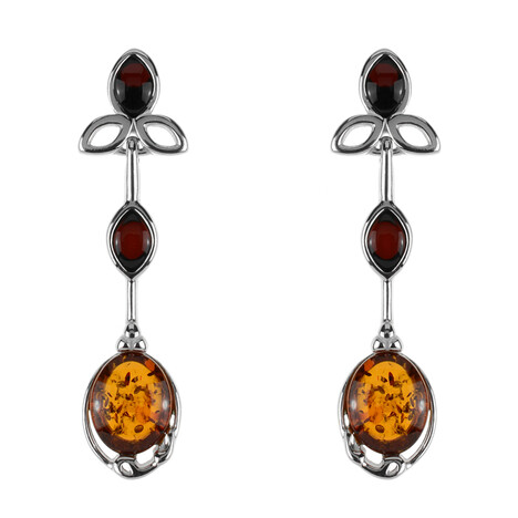 Boucles d'oreilles en argent et Ambre baltique (dagen)