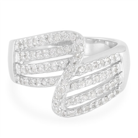 Anello in argento con Zaffiro Bianco