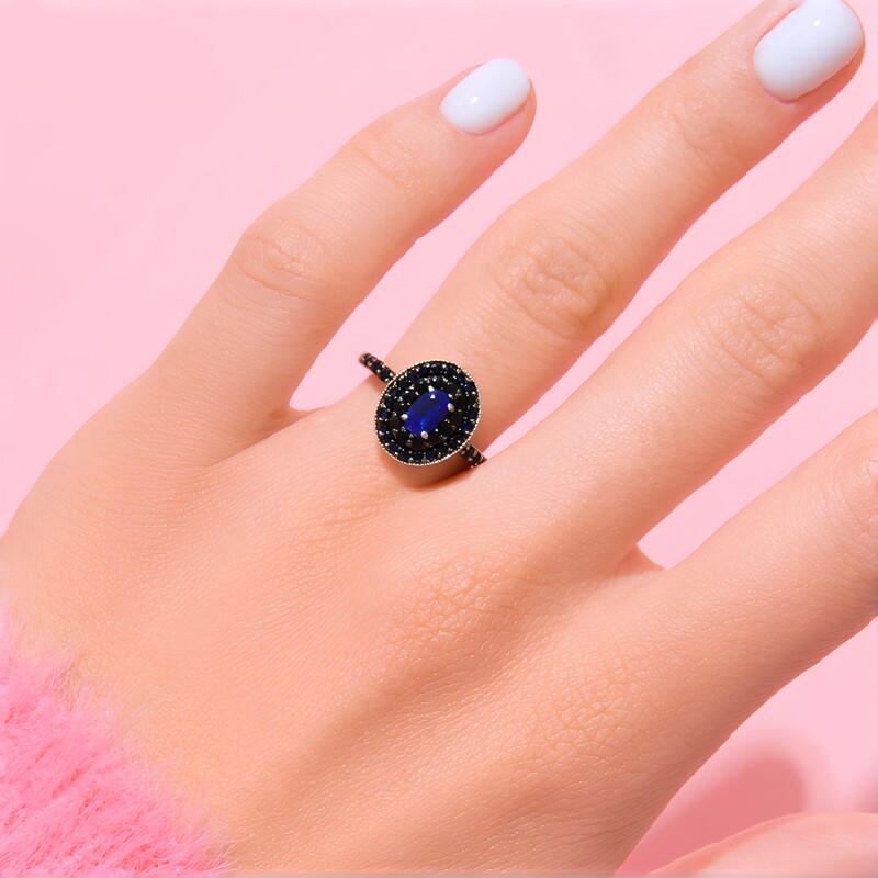 Nepalesischer Kyanit-Silberring