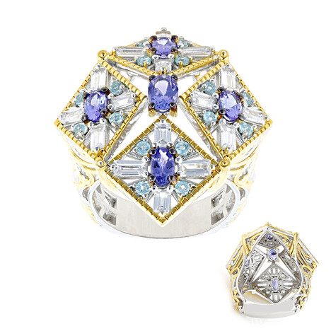 Tansanit-Silberring (Gems en Vogue)