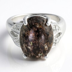 Anello in argento con Opale Leopardo
