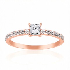 Gouden ring met een VVS1 Diamant (G) (Annette)