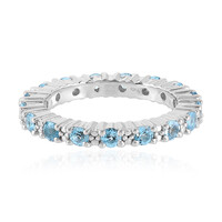 Anello in argento con Topazio Blu Svizzero