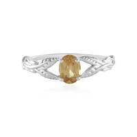Anillo en plata con Zircón mandarina