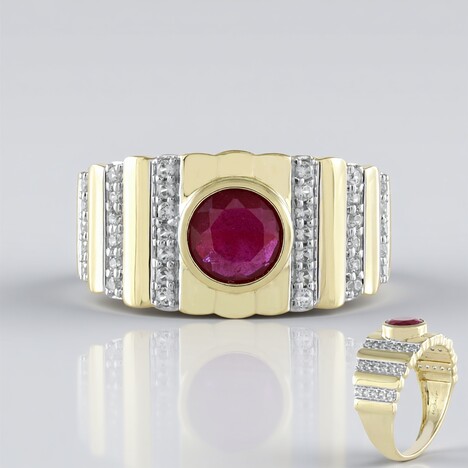 Anello in oro con Rubino del Madagascar (de Melo Gold)