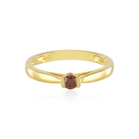 Zilveren ring met een I2 Rode Diamant