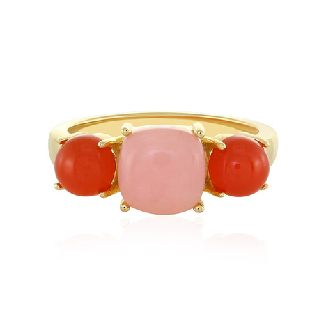 Zilveren ring met een roze opaal