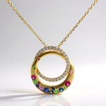 Collana in oro con Zaffiro Ceylon Blu (CIRARI)