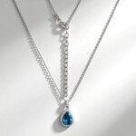 Collana in argento con Topazio Blu Londra