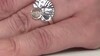 Zilveren ring met een prehniet