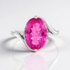 Anello in argento con Quarzo Color Rosa
