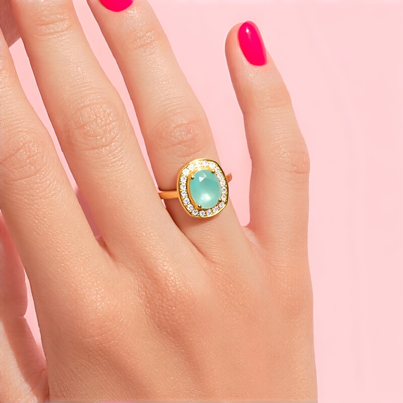 Anillo en plata con Grandidierita