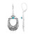 Pendientes en plata con Turquesa azul del Mohave Kingman (Jones Lee)