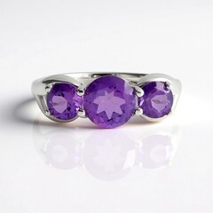 Anello in argento con Ametista Siberiana (de Melo Essence)