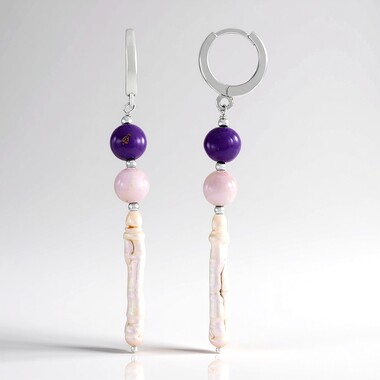 White Freshwater Pearl Silver Earrings (Riya)