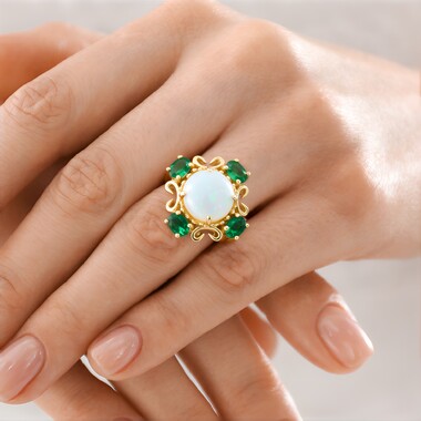 Anillo en oro con Ópalo Welo AAA (CIRARI)