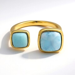 Anello in argento con Larimar