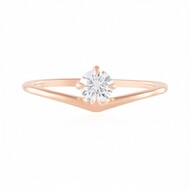 Anello in oro con Diamante IF (G) (de Melo Gold)