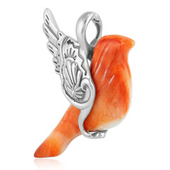 Zilveren hanger met een Oranje stekelige oester