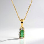 Collana in argento con Tormalina Verde di Benedito