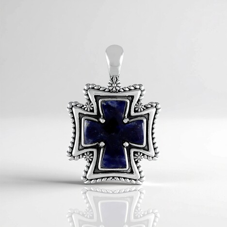 Pendentif en argent et Sodalite (Desert Chic)