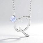 Collana in argento con Pietra di Luna Arcobaleno