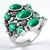 Bague en argent et Malachite (Desert Chic)