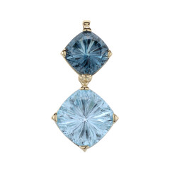 Pendentif en or et Topaze bleu ciel