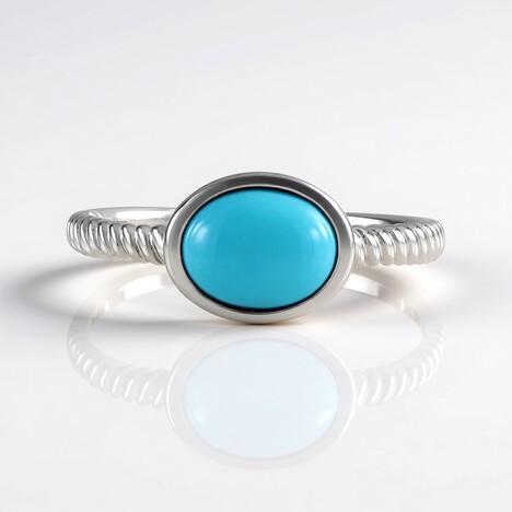 Anello in argento con Turchese Sleeping Beauty (Faszination Türkis)