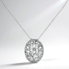 Collana in argento con Topazio Bianco